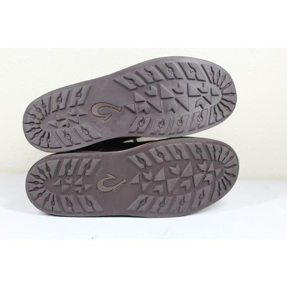 Olukai Kilakila Men’s 10 Waterproof Leather Boots Black Gray - Picture 6 of 6